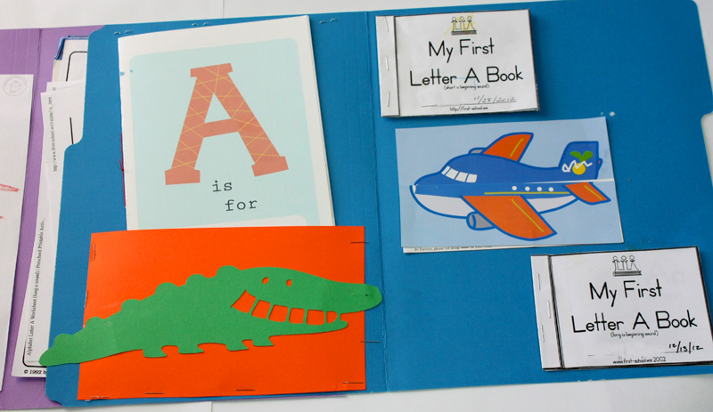 Letter A Lapbook Inside right