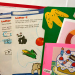 Letter C Lapbook Inside left showing worksheets