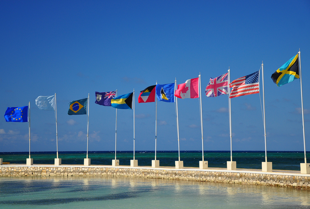 International Flags On Pier by Loren Sztajer on flickr