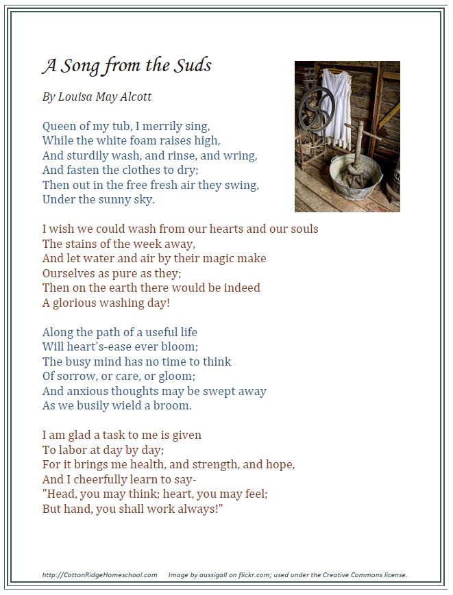 A Song from the Suds by Louisa May Alcott
