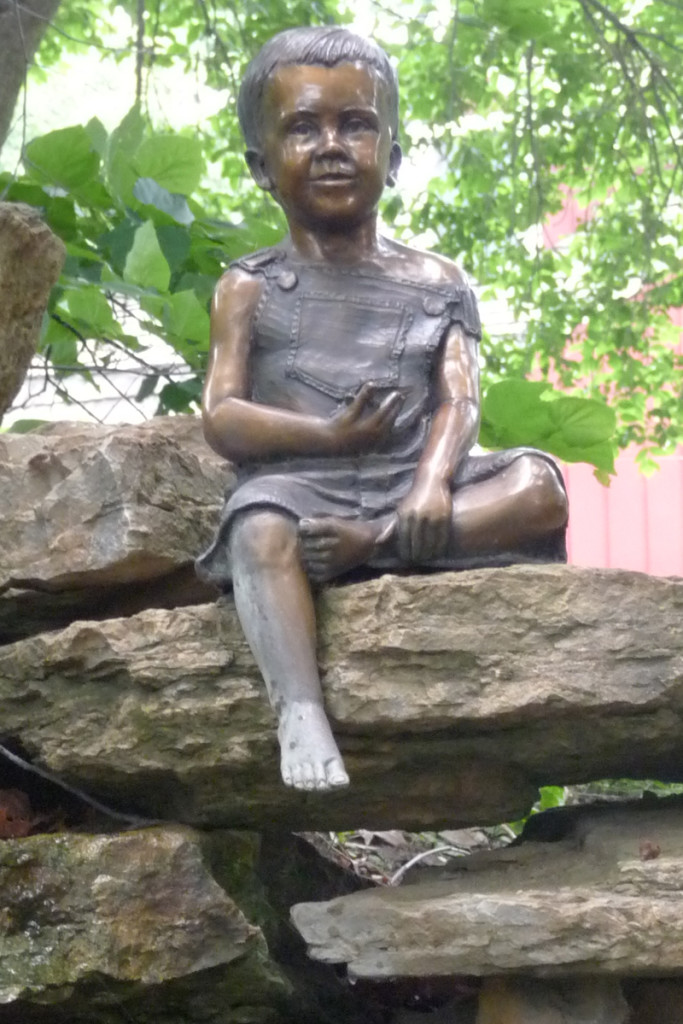 Boy With Frog by Tom Corbin at the Deanna Rose Farmstead