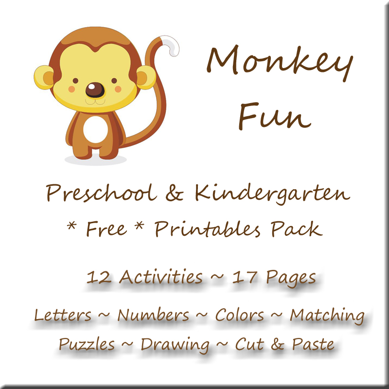 Monkey Fun Free Printables Button B