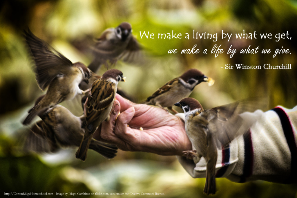 Winston Churchill Quote Feed the Birds by Diego Cambiaso on flickr copy