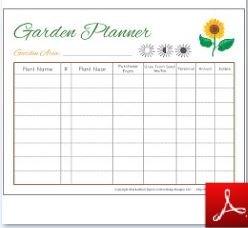 gardening planner template
