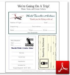 Free Printable Plane Ticket Templates For Travel Planning [PDF]