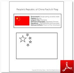 People’s Republic of China Facts & Flag