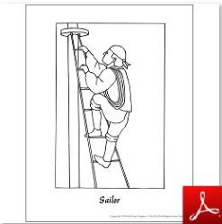 Sailor Coloring Page