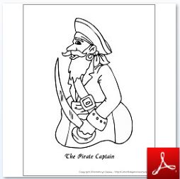 The Pirate Captain Coloring Page
