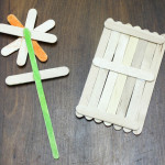 Popsicle Craft Flower and Door – back