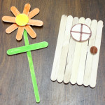 Popsicle Craft Flower and Door samples
