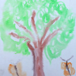 Sugar Painting Watercolor Paint Tree