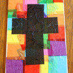 Tissue Paper Canvas Art Cross
