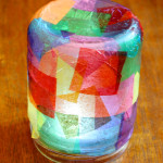 Tissue Paper Jar Votive Light