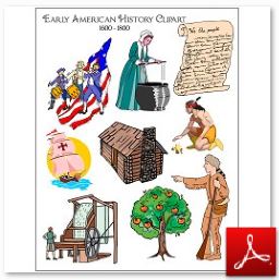 Early American History Clipart jpeg of pdf