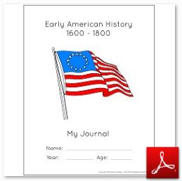 Early American History Notebook Cover Page Color