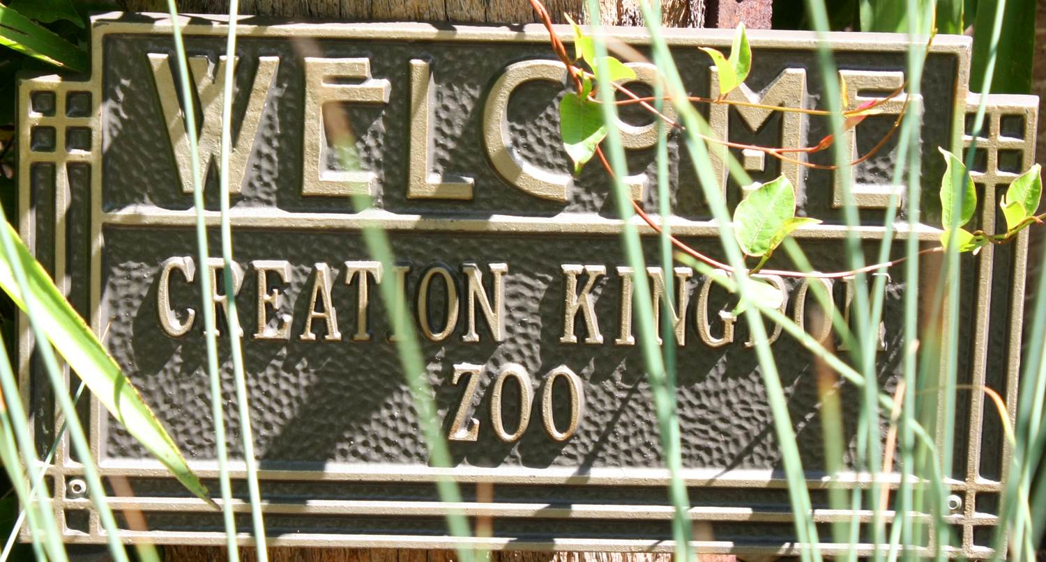 Creation Kingdom zoo sign