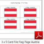 3 x 5 Card File Flag Page Austria