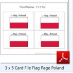 3 x 5 Card File Flag Page Poland
