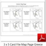 3 x 5 Card File Map Page Greece