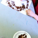 Bear painting with forks