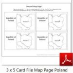 3 x 5 Card File Map Page Poland