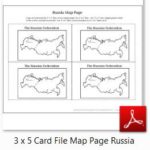 3 x 5 Card File Map Page Russia