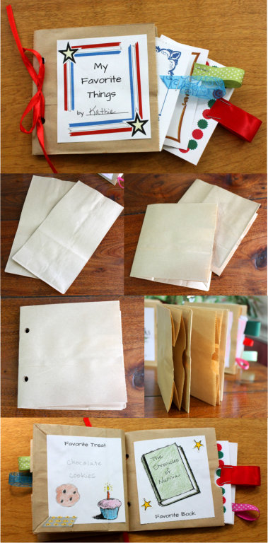 My Favorite Things Paper Bag Book ~ Free Printables